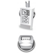 Portronics POR331 USB Car Charger (White)